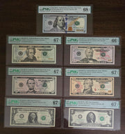 Full Set, USA from $1 to $100, 2017 PMG66-68