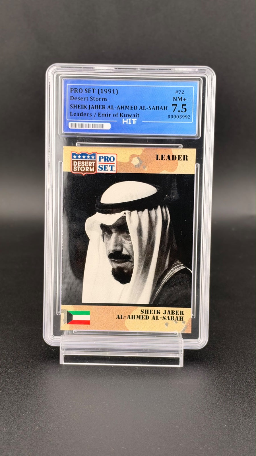 PRO SET (1991) #72 Desert Storm SHEIK JABER AL-AHMED AL-SABAH Leaders / Emir of Kuwait