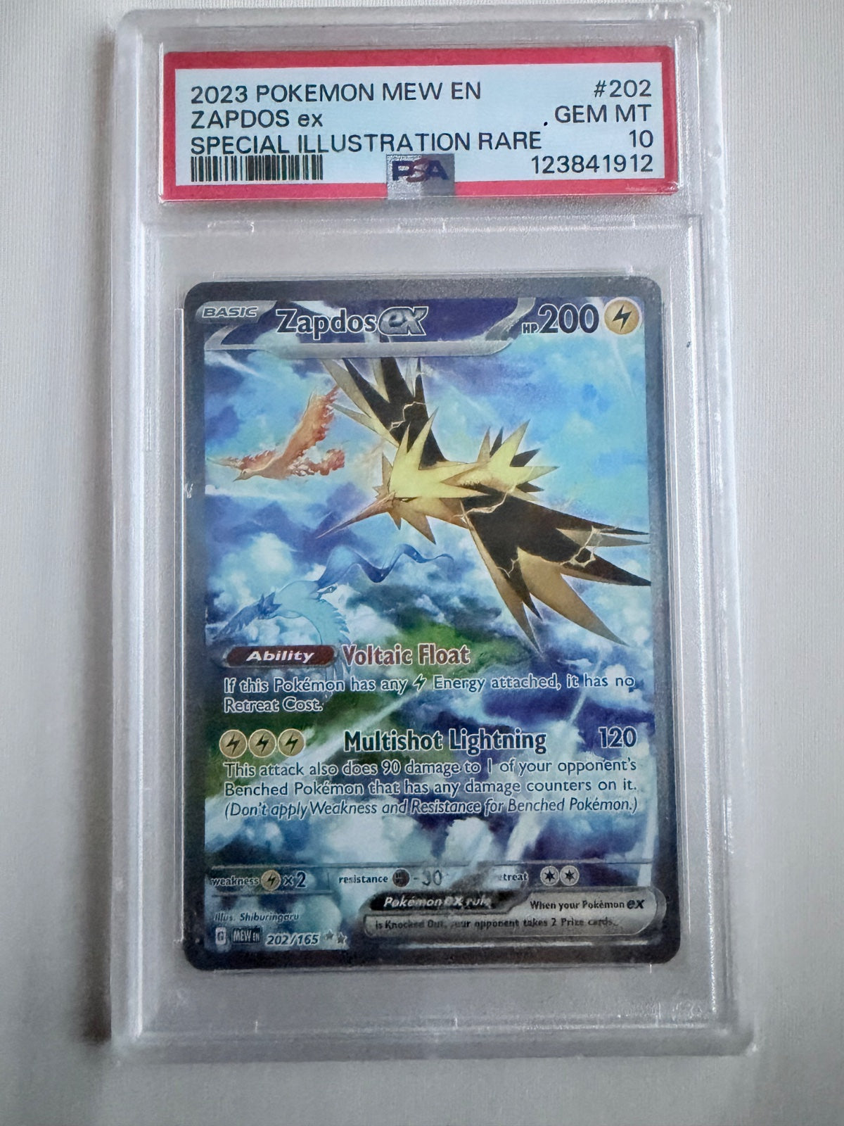 Zapdos ex 202/165 (SV: 151) — PSA 10