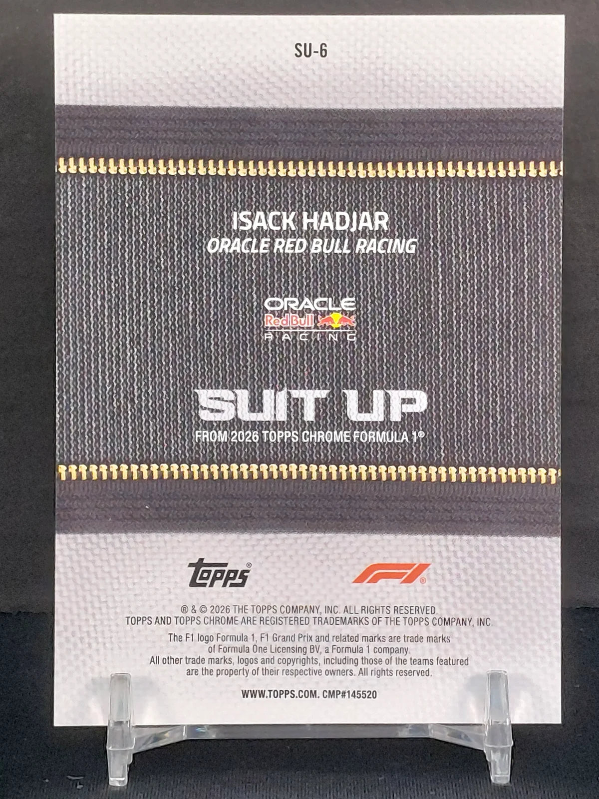 ISACK HADJAR #SU-6 - 2026 Topps Chrome F1, Suit Up