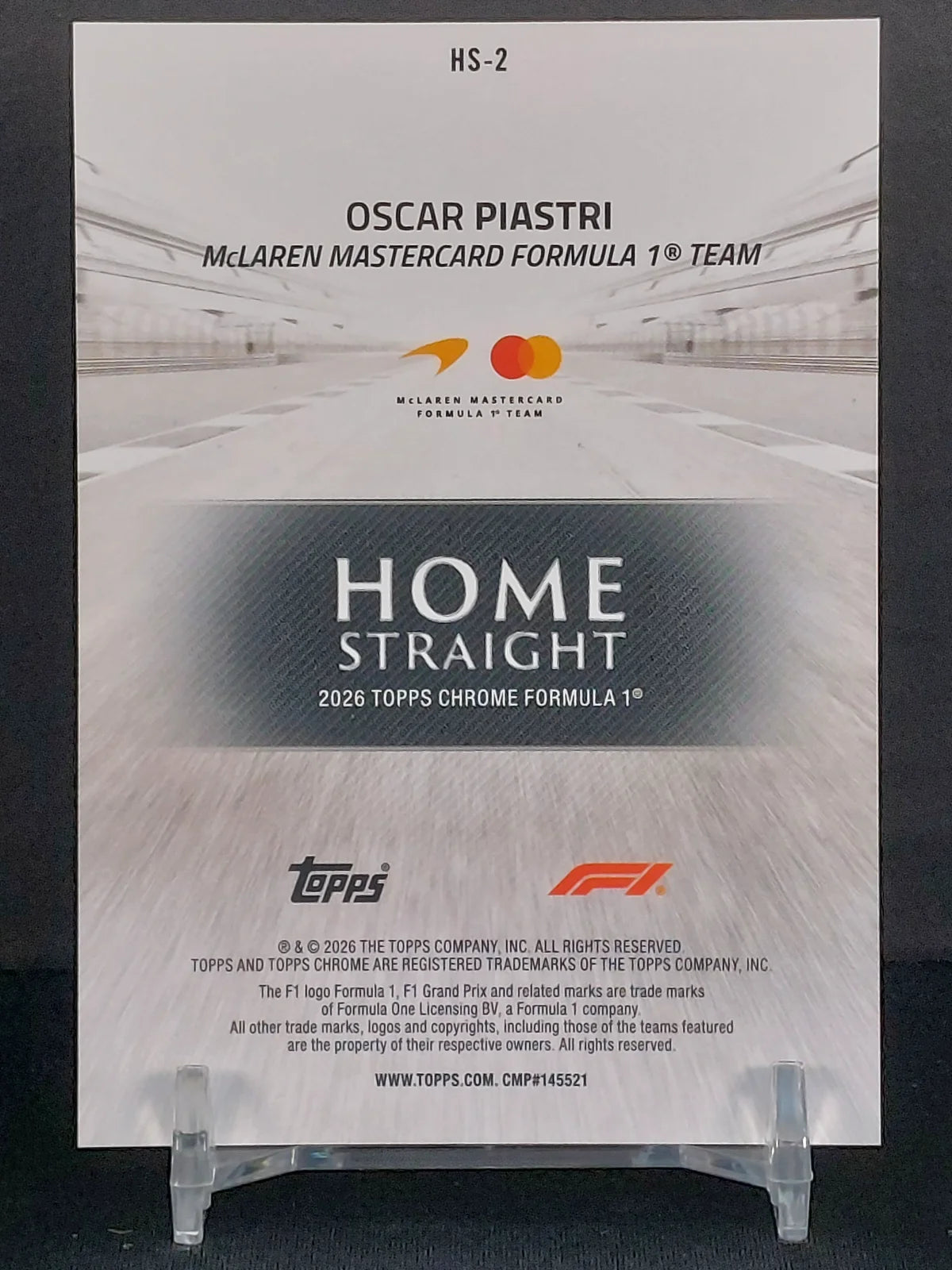 OSCAR PIASTRI #HS-2 - 2026 Topps Chrome F1, Home Straight