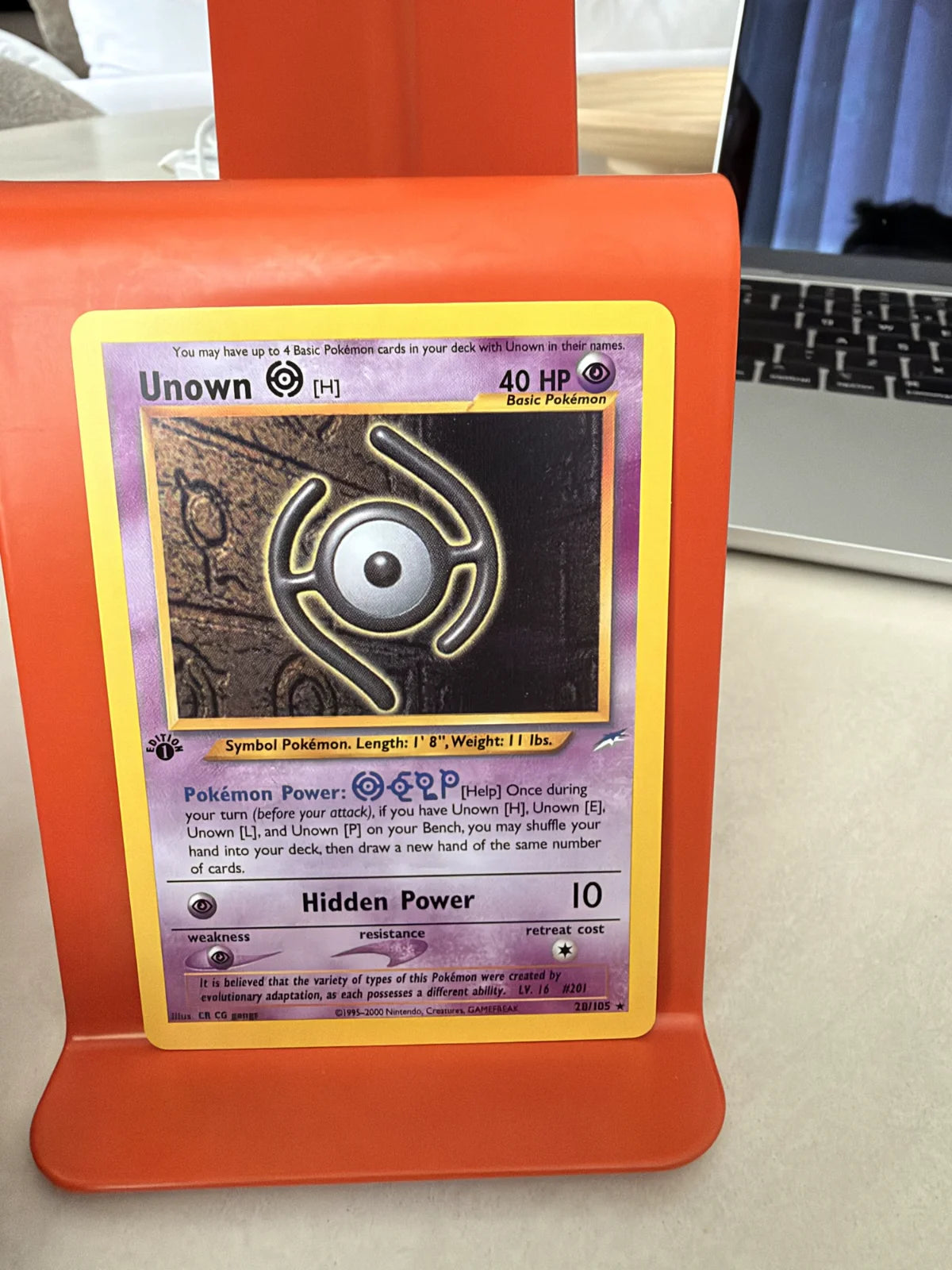 Unown [H] 28 · Neo Destiny - 1st Edition Vintage