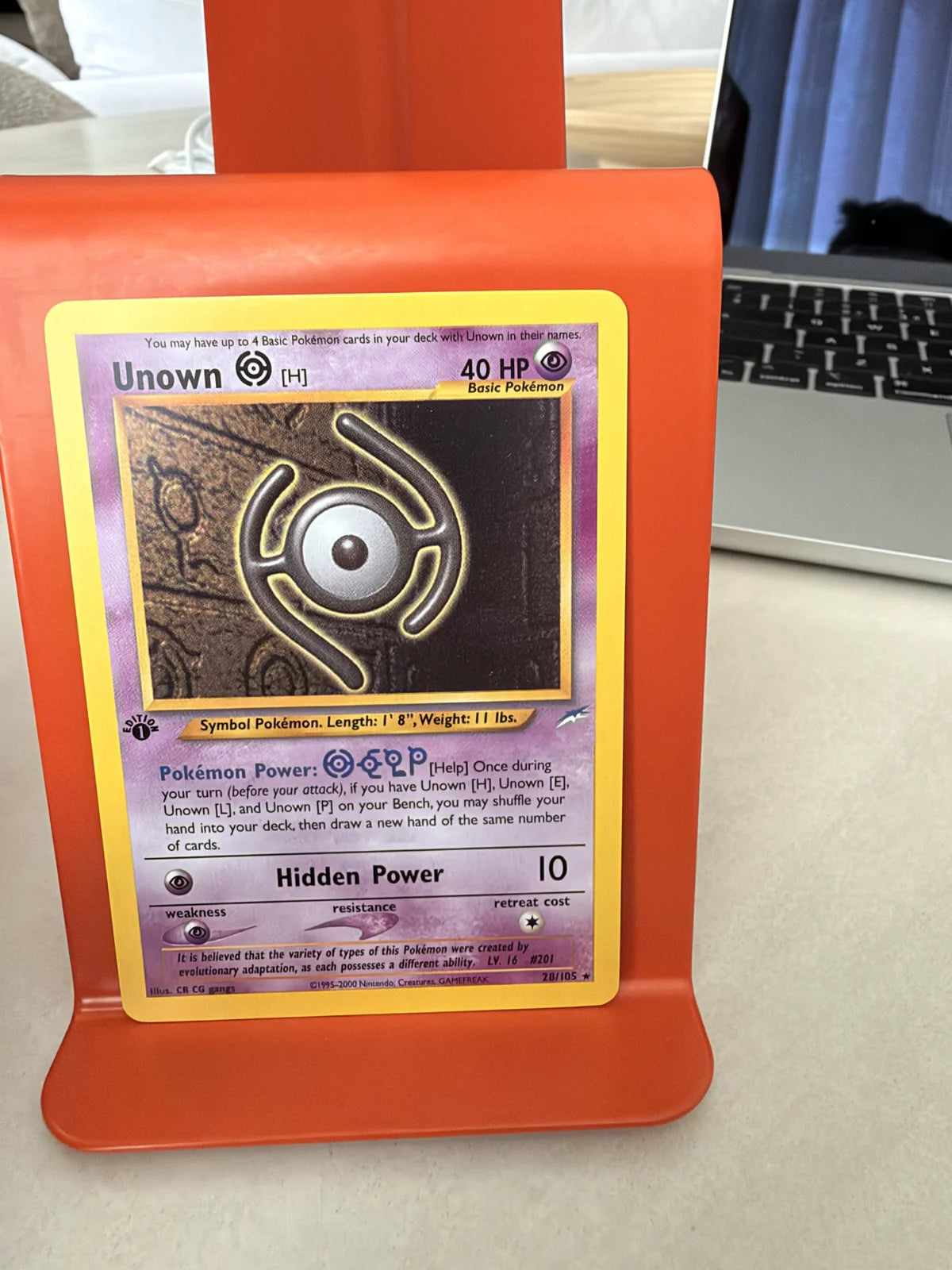 Unown [H] 28 · Neo Destiny - 1st Edition Vintage