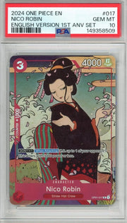 2024 One Piece English 1st Anniversary Set #017 Nico Robin (OP01-017) PSA 10