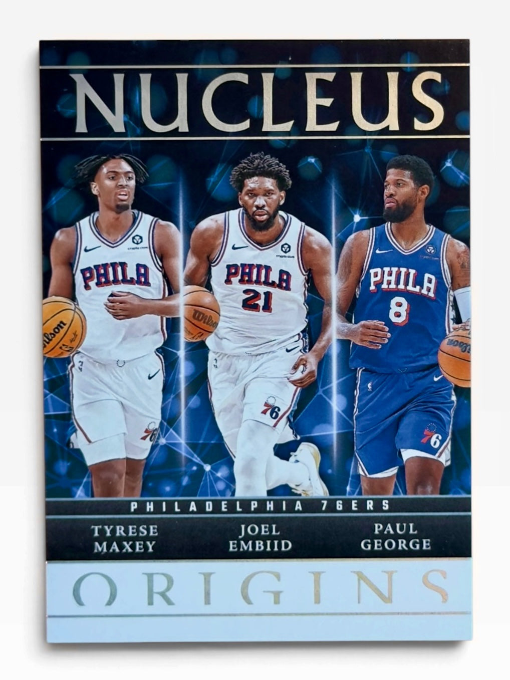 2024-25 Panini Origins Tyrese Maxey / Joel Embiid / Paul George Nucleus