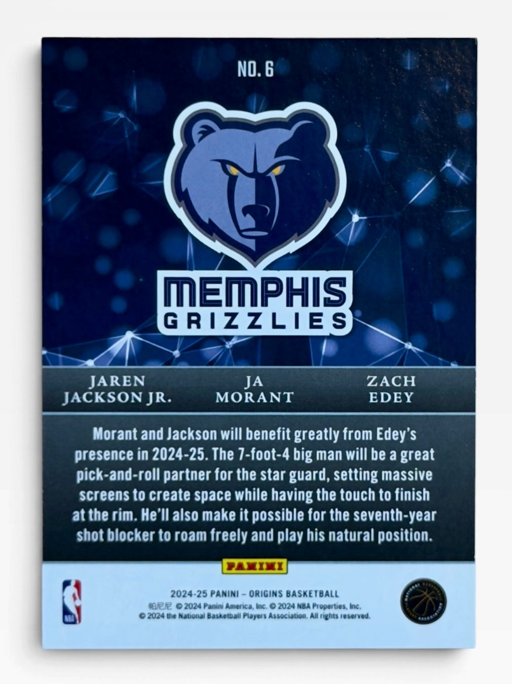 2024-25 Panini Origins Jaren Jackson Jr / Ja Morant / Zach Edey RC   Nucleus