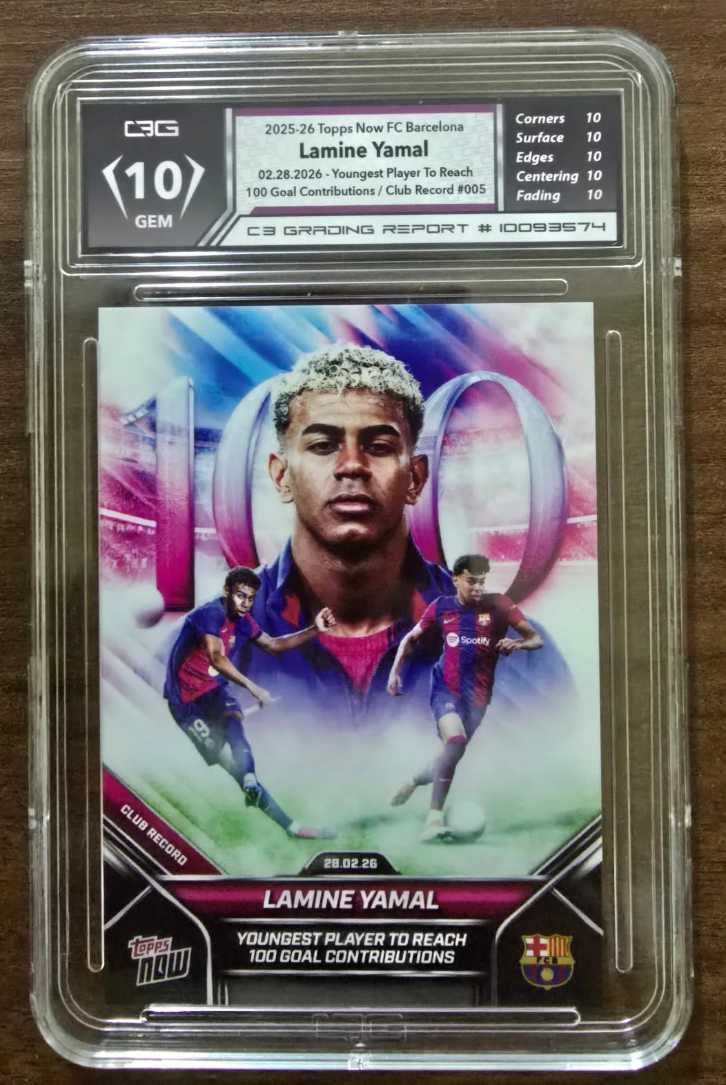 2025–26 Topps Now FC Barcelona #005 Lamine Yamal - February 28, 2026 CSG 10