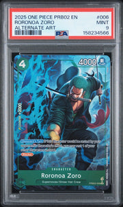 2025 One Piece PRB02 English #006 Roronoa Zoro - Alternate Art PSA 9