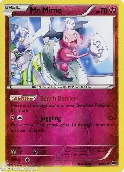 Mr. Mime 52 · Reverse Holofoil (Generations) by kirisaki