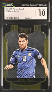 Messi, #2, Panini, Argentina, 2016-17, CGC 10