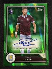 Matty Cash Base Auto Green 90/99 – Topps Premier League Flagship 26/27