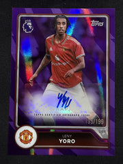 Leny Yoro Base Auto Purple 195/199 – Topps Premier League Flagship 26/27