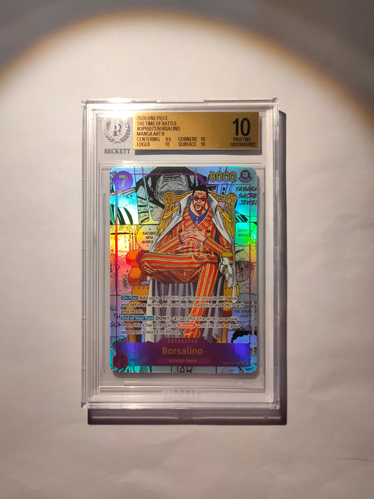Borsalino (Manga) OP16-073 (The Time of Battle) — BGS 10 (Pristine)
