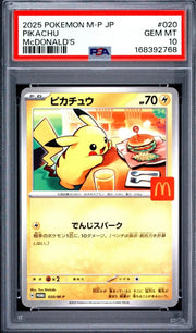 2025 Pokémon Japanese McDonald’s Pikachu Promo #020/M-P PSA 10