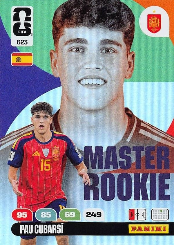 Panini Adrenalyn XL FIFA World Cup 2026 #623 Pau Cubarsi – Master Rookies