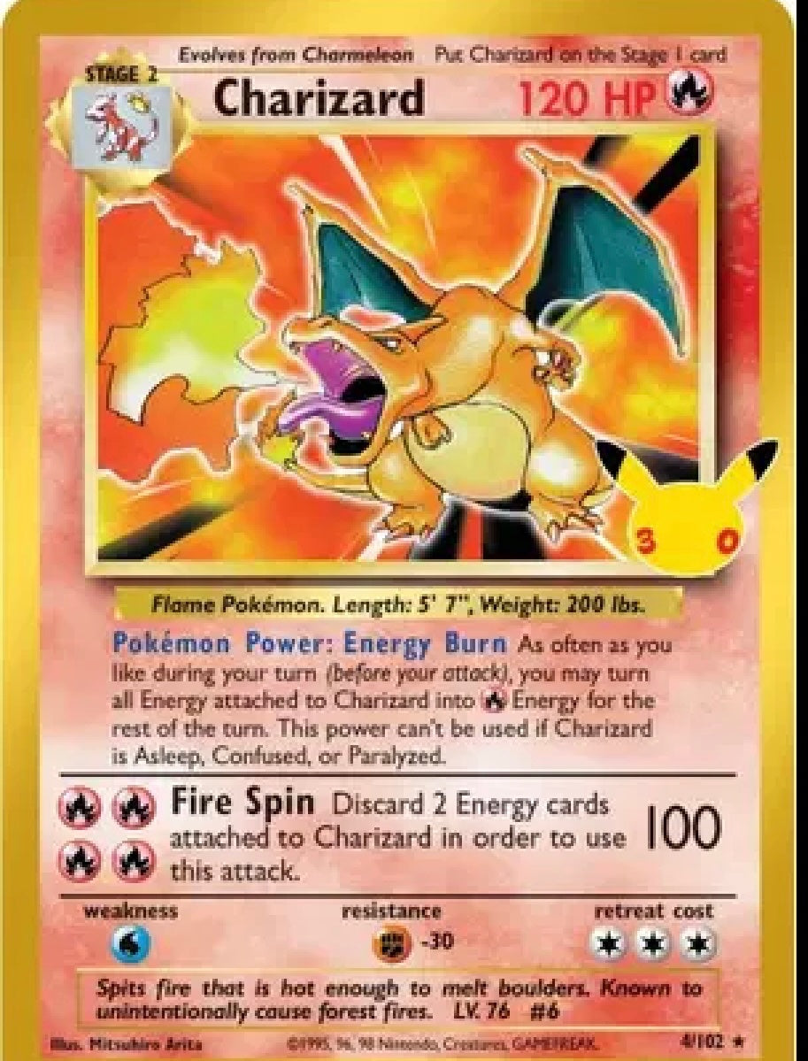 30th Celebration Classic Charizard