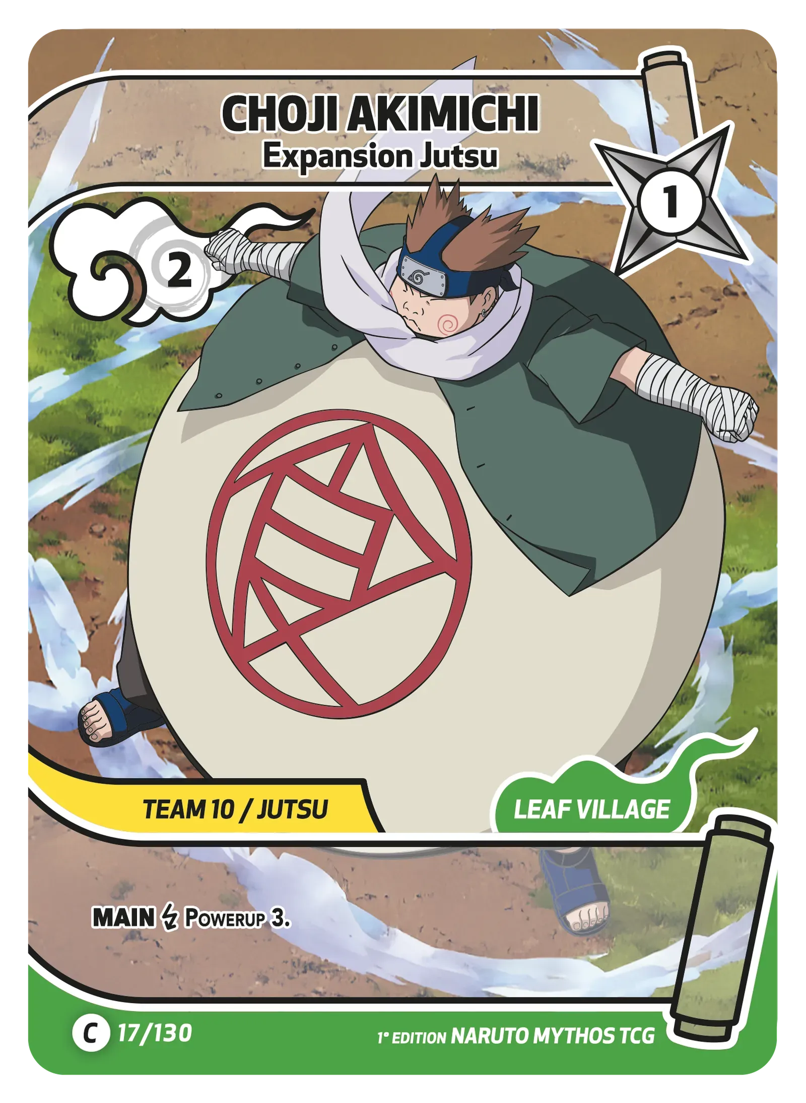 Mythos Naruto Konoha Shido 1st Edition : Choji Akimichi Expansion Jutsu 017C-Holo