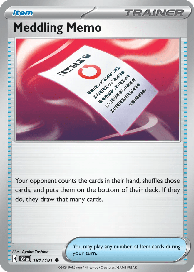 181/191 Meddling Memo - Surging Sparks by Poké Zen DXB on MYNTED