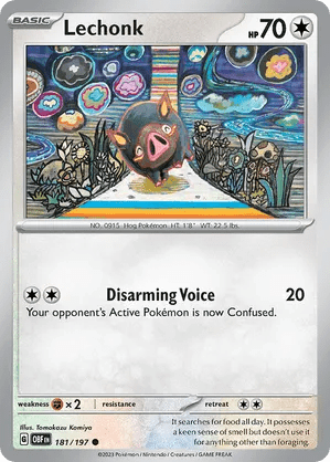 181/197 Lechonk - Obsidian Flames by Poké Zen DXB on MYNTED