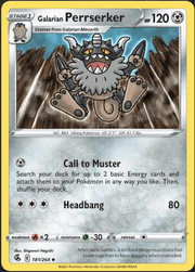 181/264 Galarian Perrserker - Fusion Strike by Poké Zen DXB on MYNTED