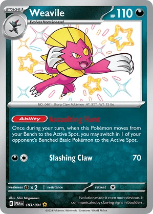 183/091 Weavile - Paldean Fates by Poké Zen DXB on MYNTED