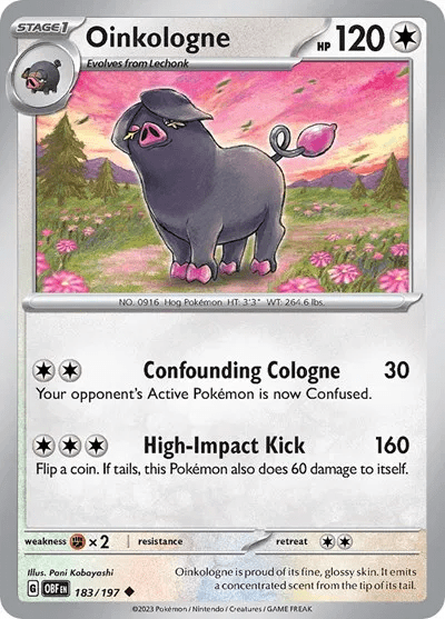 183/197 Oinkologne - Reverse Holo - Obsidian Flames by Poké Zen DXB on MYNTED