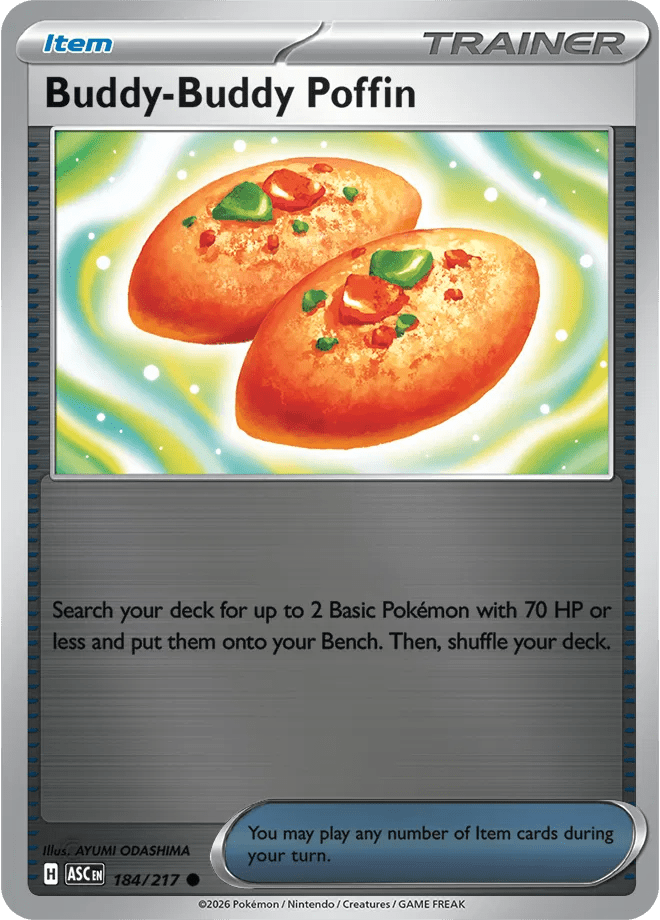 184/217 Buddy-Buddy Poffin - Reverse Holo - Ascended Heroes by Poké Zen DXB on MYNTED