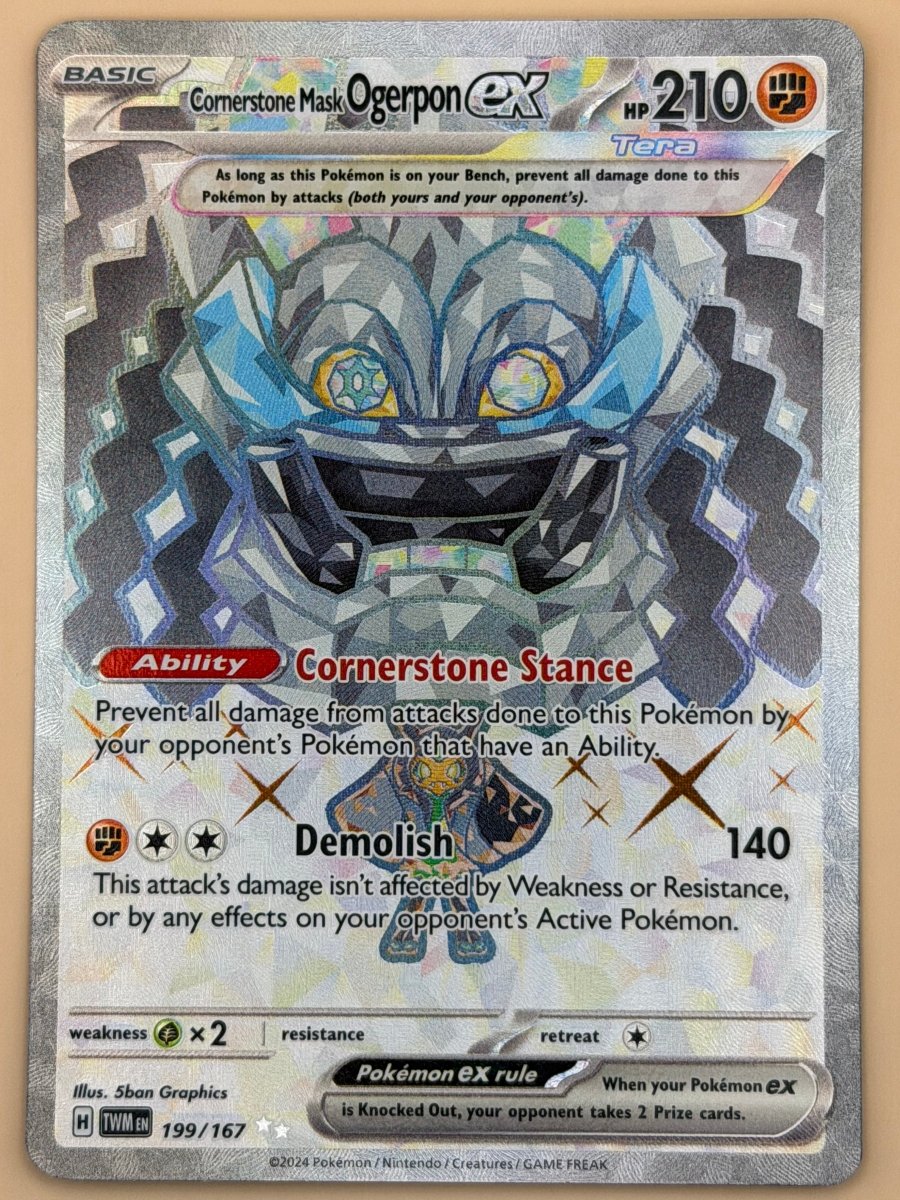 199/167 Cornerstone Mask Ogerpon ex - Twilight Masquerade by Poké Zen DXB on MYNTED