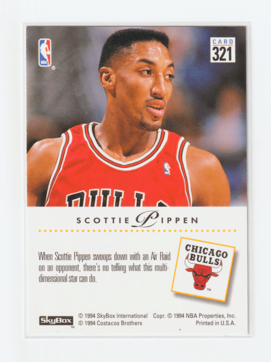 1994 SKYBOX INTERNATIONAL SCOTTIE PIPPEN AIR RAID by Fabio’s Black Box on MYNTED