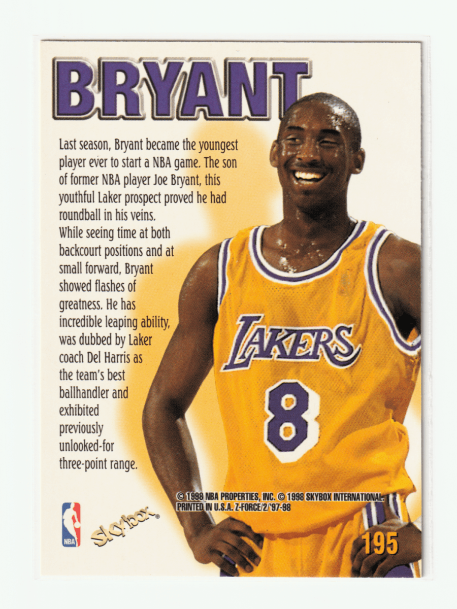 1998 SKYBOX Z - FORCE KOBE BRYANT ZUPERMEN by Fabio’s Black Box on MYNTED