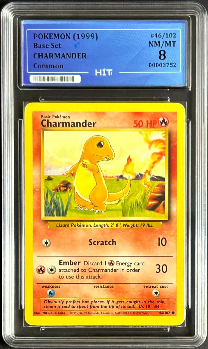 1999 CHARMANDER - Common 46/102 (HIT Grade 8) by MEGA on MYNTED