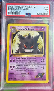2000 Pokemon Gym Challenge 1st Edition Sabrina's Gengar 29 PSA 7 by PlayVault on MYNTED