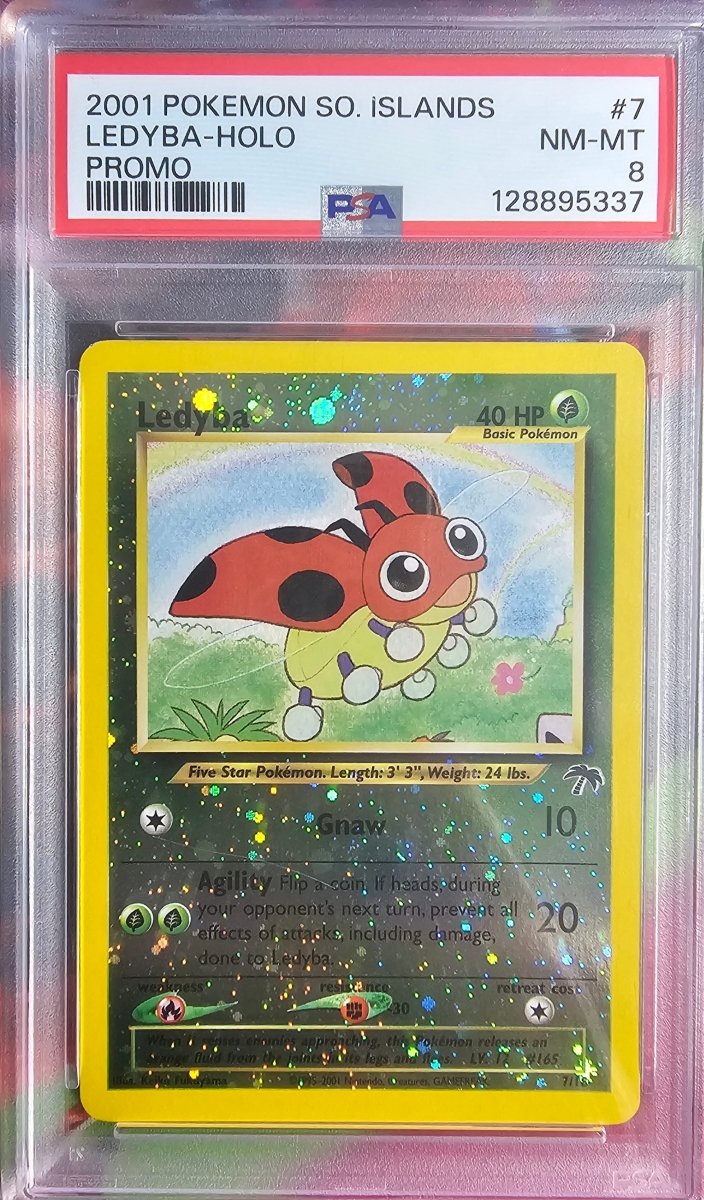 2001 Southern Islands Ledyba Holo 7 PSA 8 by PlayVault on MYNTED