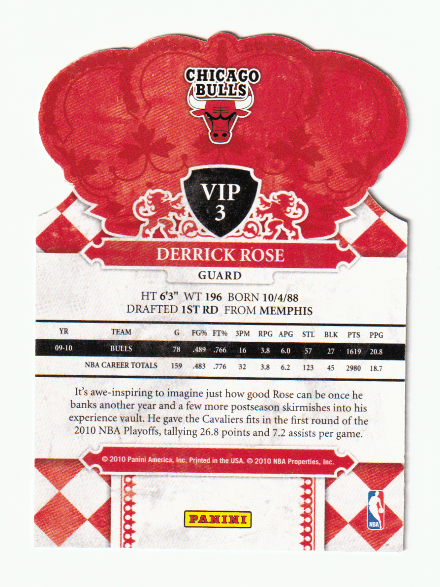 2010 PANINI NATIONAL VIP DERRICK ROSE CROWN ROYALE GOLD by Fabio’s Black Box on MYNTED