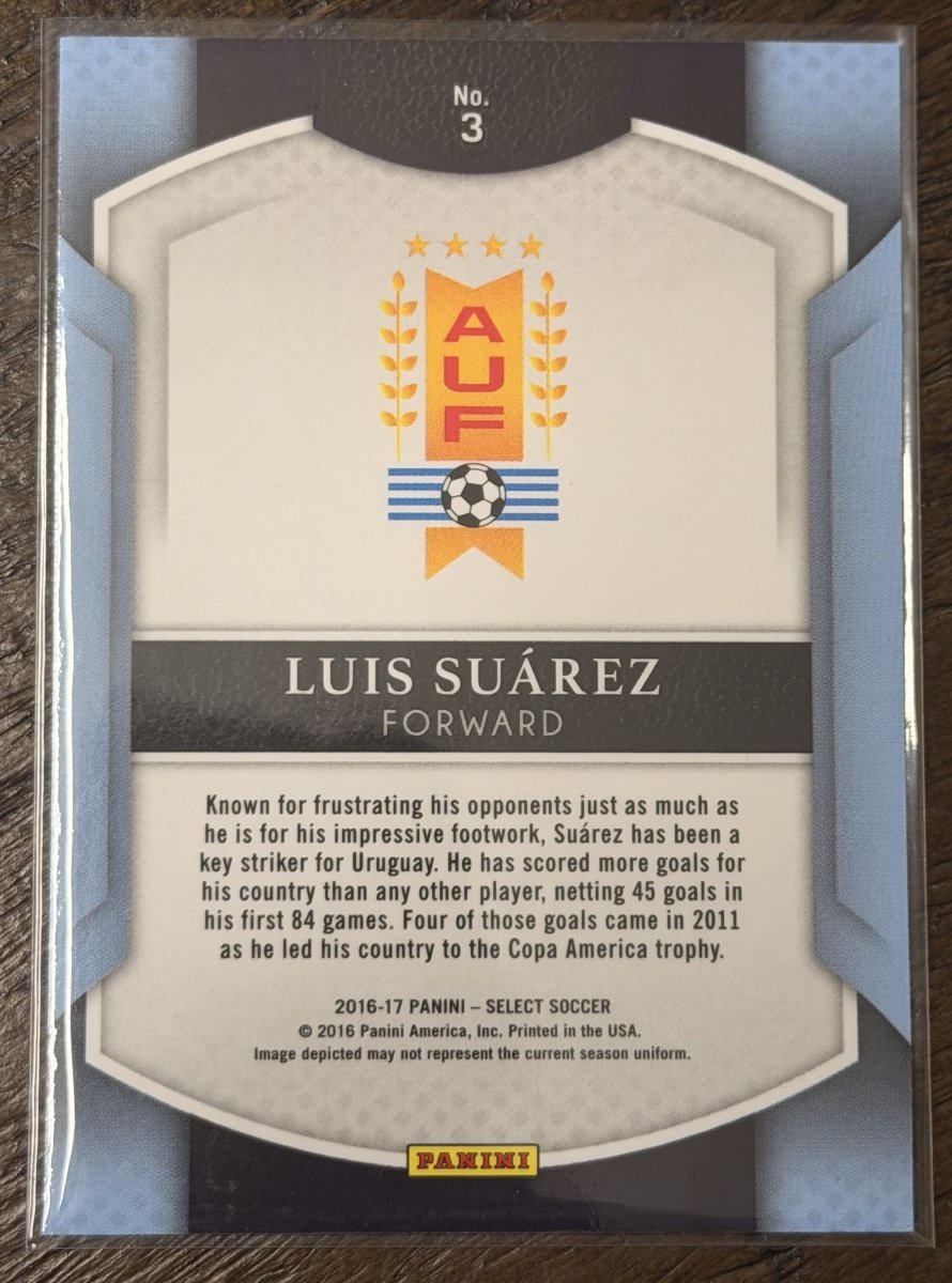 2016-17 Panini Select Soccer Luis Suárez 3 — Uruguay by House Of Cards on MYNTED