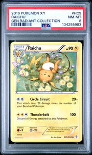 2016 POKEMON XY GENERATIONS RADIANT COLLECTION RC9 RAICHU PSA 8 by PsychTCG on MYNTED