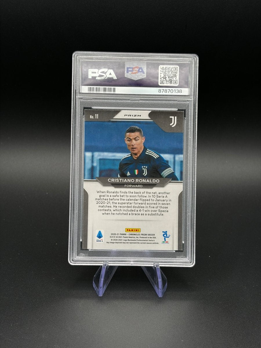 2020-21 Panini Chronicles Prizm Serie A Cristiano Ronaldo Gold Power 11 Juventus PSA 8 by Better Call Sal on MYNTED