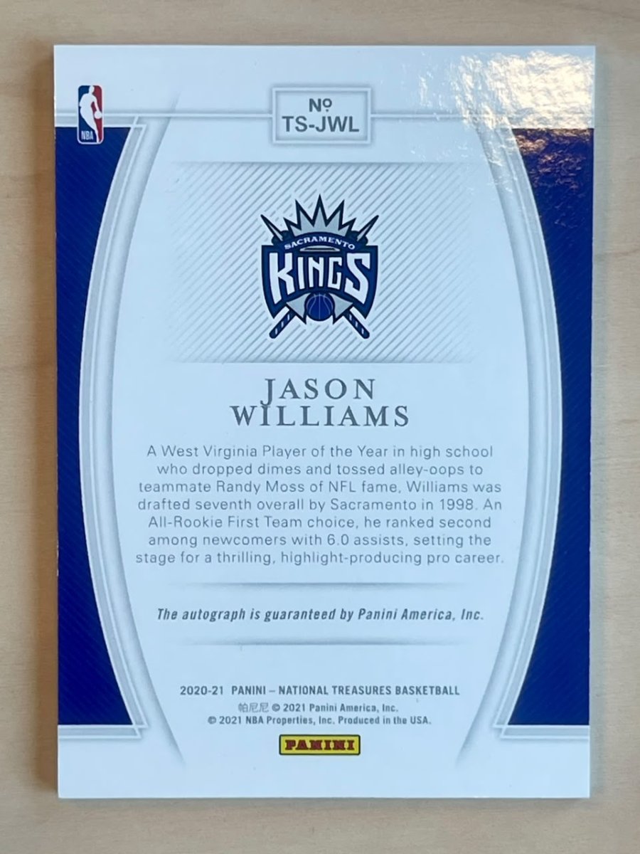 2020-21 Panini National Treasure Jason Williams Treasured Signature /25 by Fabio’s Black Box on MYNTED