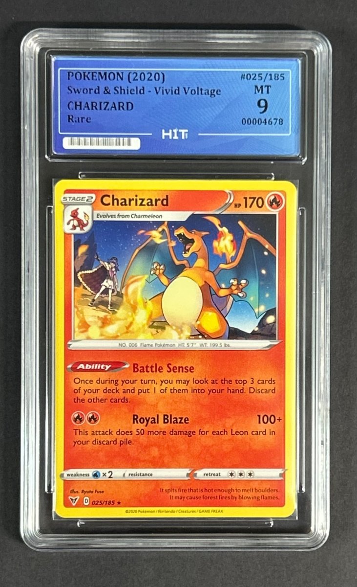 2020 CHARIZARD - Rare 025/185 (HIT Grade 9) by MEGA on MYNTED