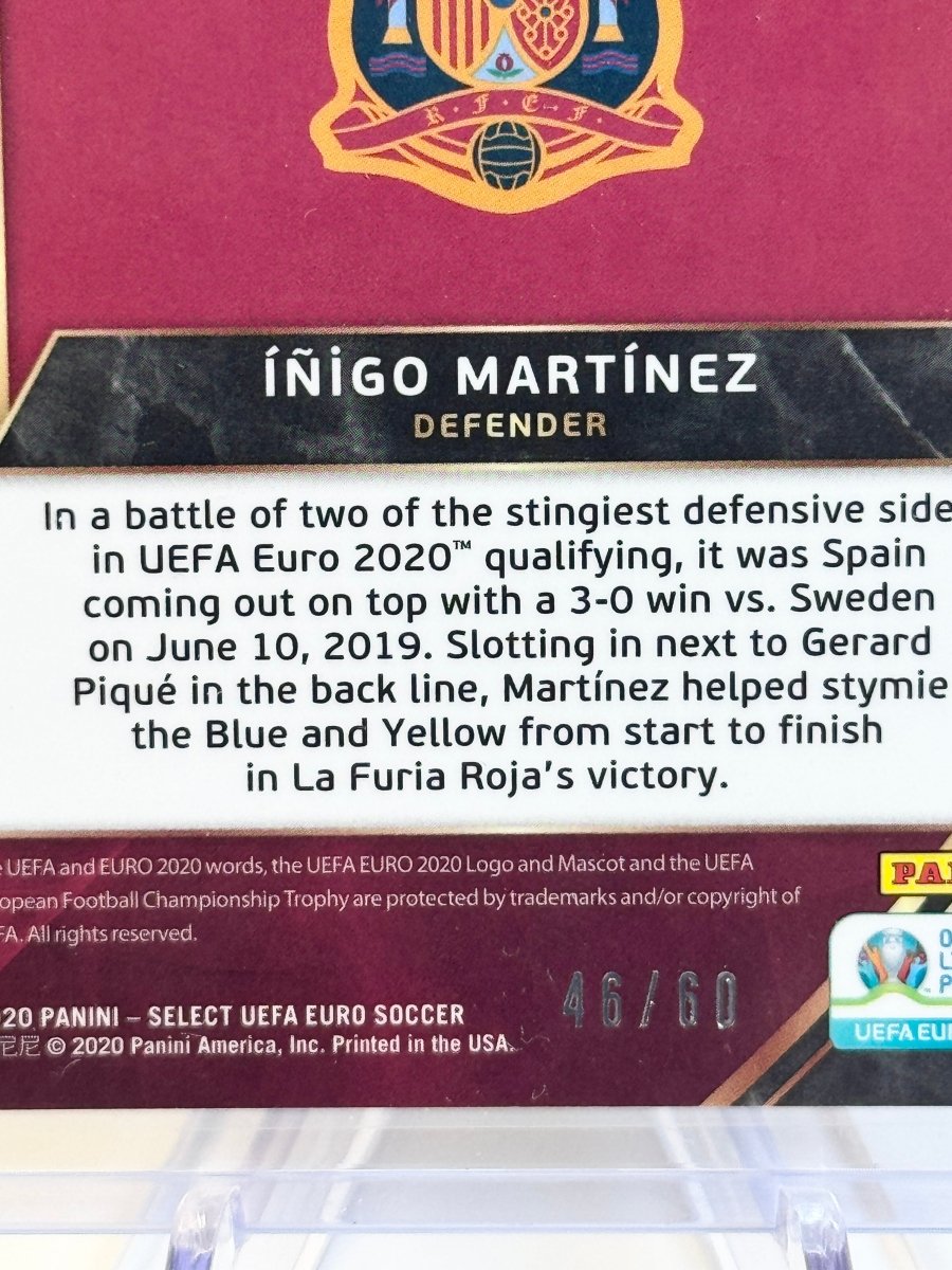 2020 Panini Select UEFA Euro Inigo Martinez Field Level White /60 210 by Better Call Sal on MYNTED