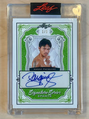 2021 Leaf Signature Series Manny Paquiao Green 1/1 by Fabio’s Black Box on MYNTED