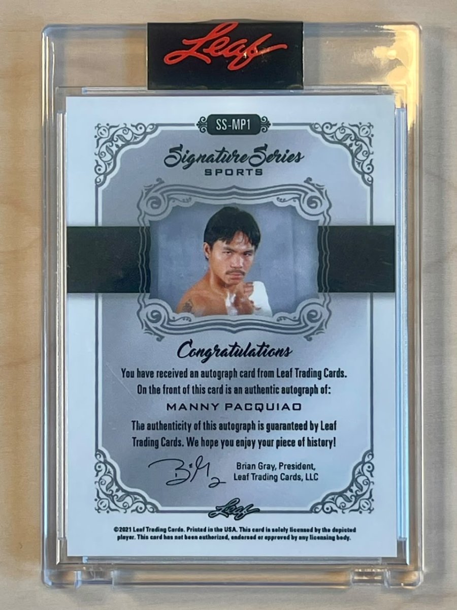 2021 Leaf Signature Series Manny Paquiao Green 1/1 by Fabio’s Black Box on MYNTED