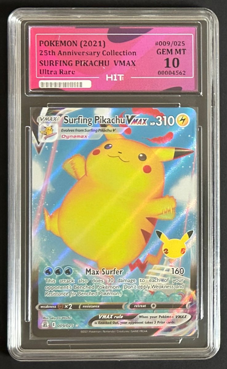 2021 SURFING PIKACHU VMAX - Rare VMAX 009/025 (HIT Grade 10) by MEGA on MYNTED