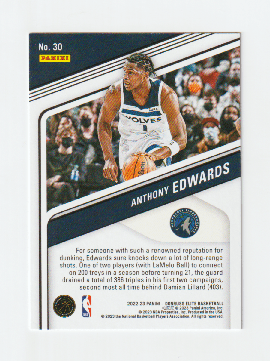 2022 - 23 ELITE ANTHONY EDWARDS by Fabio’s Black Box on MYNTED