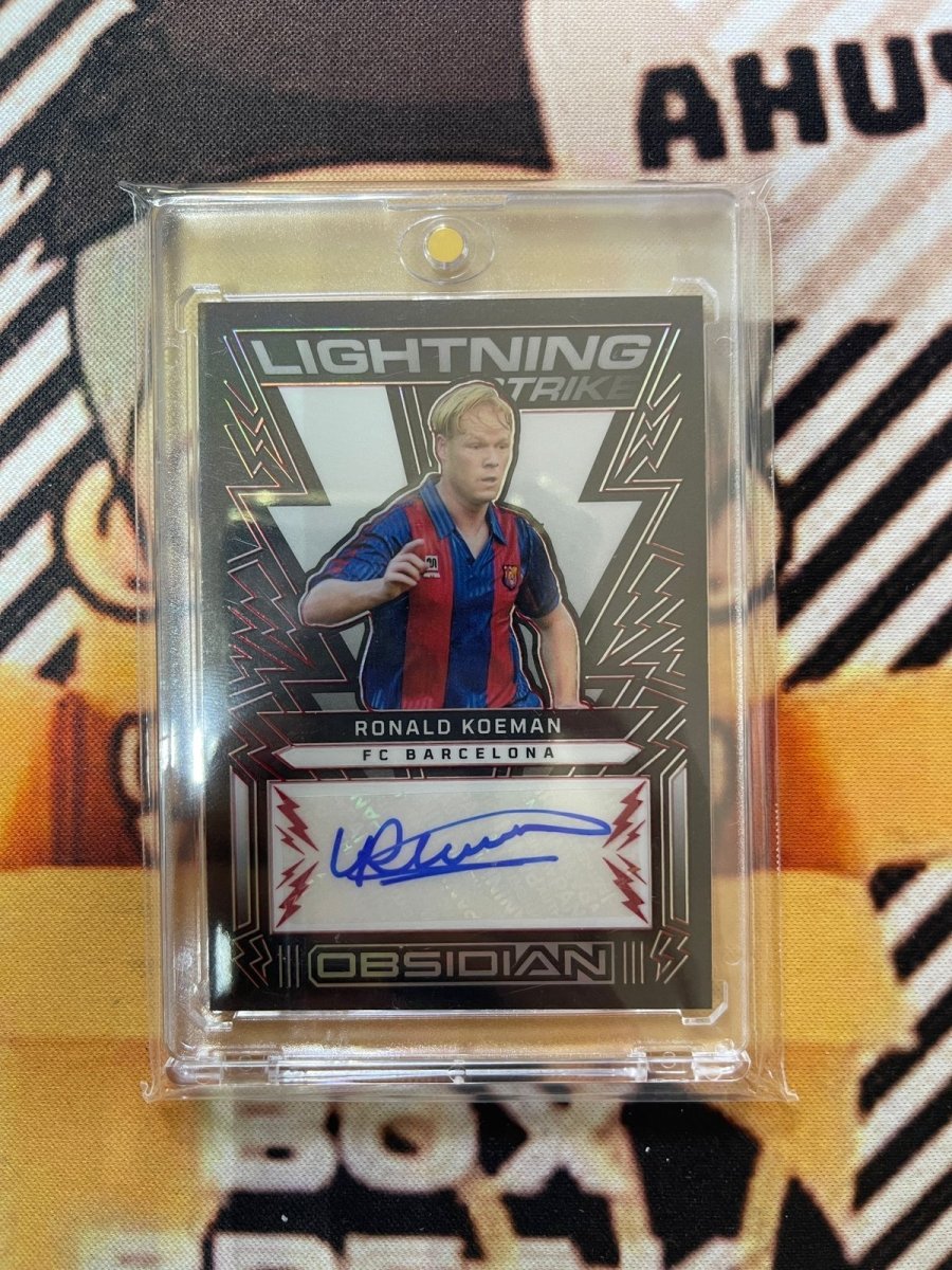 2022 - 23 Panini Obsidian Lightning Strike Autograph - Ronald Koeman /25 by Card Market Ahuy on MYNTED