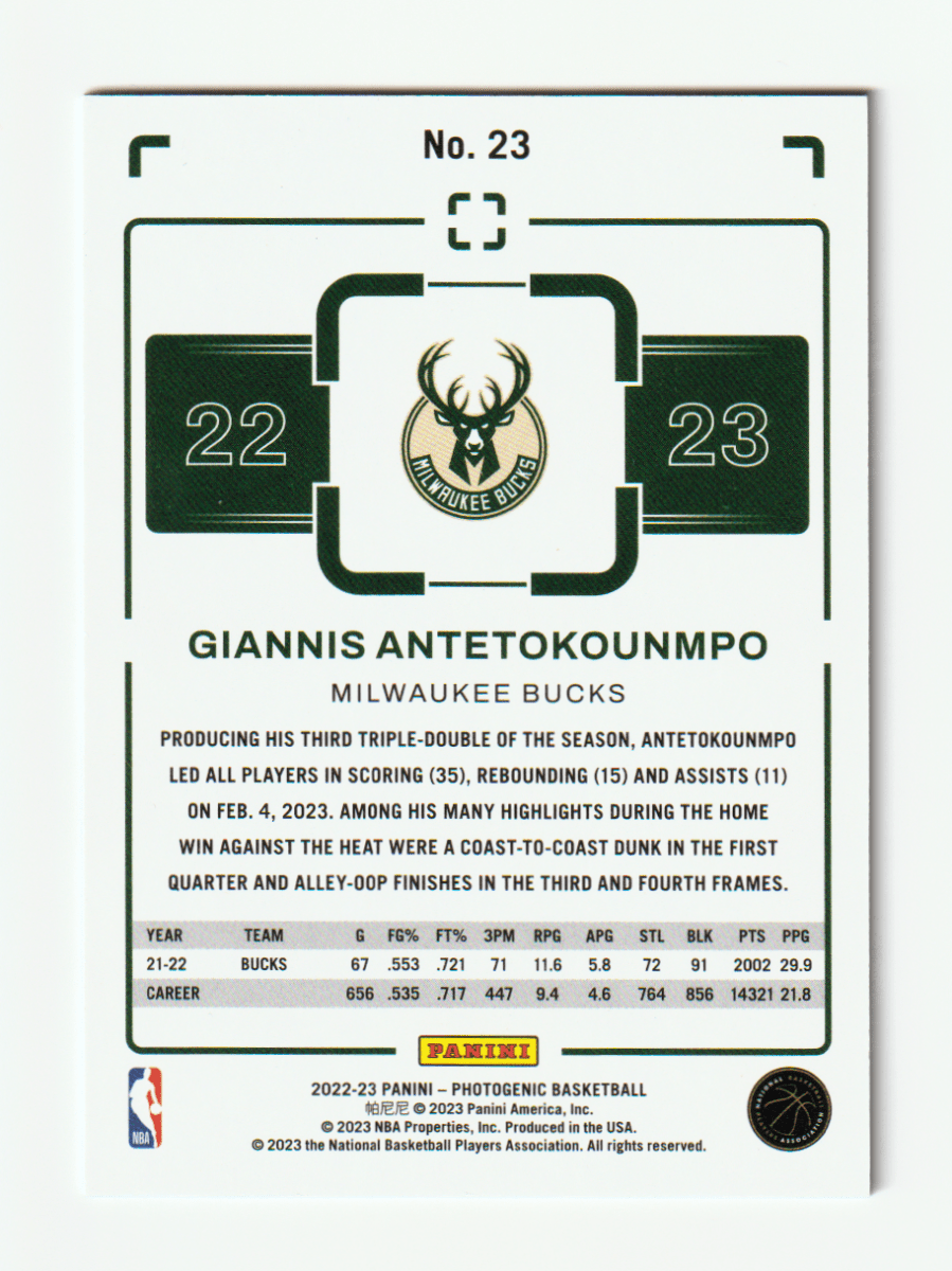 2022 - 23 PHOTOGENIC GIANNIS ANTETOKOUNMPO SILVER /99 ( SICK PHOTO! ) by Fabio’s Black Box on MYNTED
