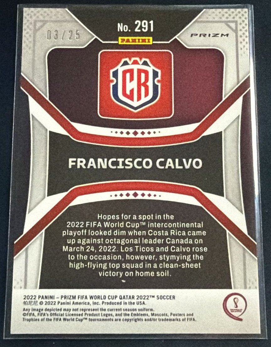 2022 Panini Prizm FIFA World Cup - Francisco Calvo Orange /25 201 by House Of Cards on MYNTED