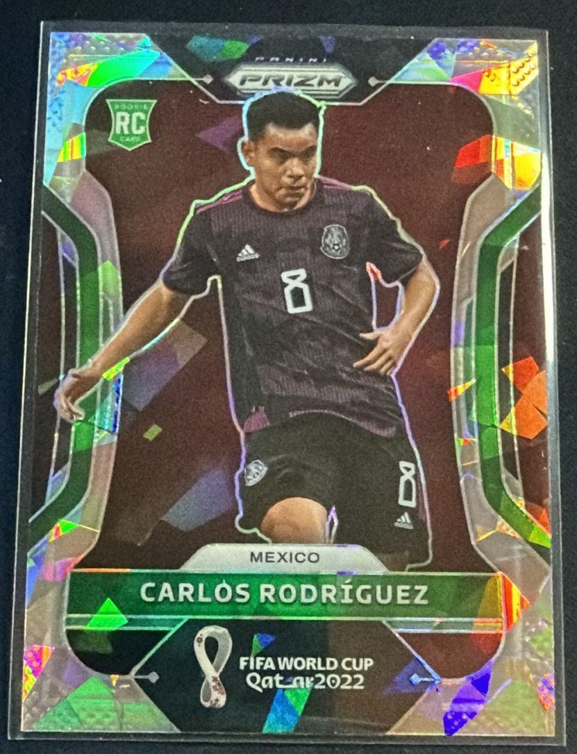 2022 Panini Prizm FIFA World Cup Qatar 2022 Carlos Rodriguez 142 Green Cracked Ice RC by House Of Cards on MYNTED