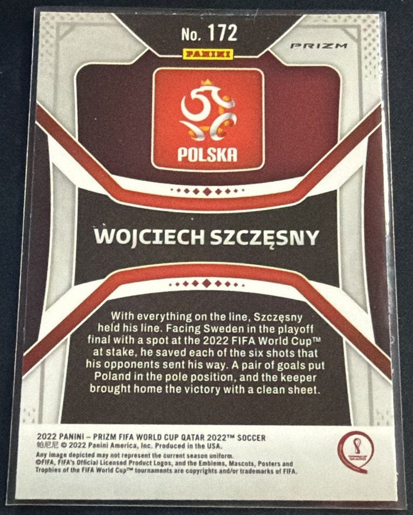 2022 Panini Prizm FIFA World Cup Qatar 2022 Wojciech Szczesny 172 by House Of Cards on MYNTED