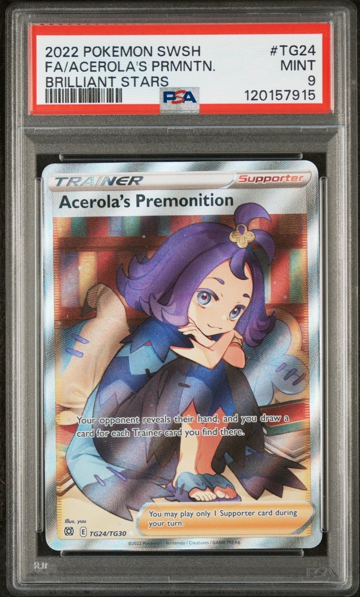 2022 POKEMON SWORD & SHIELD BRILLIANT STARS TG24 FA/ACEROLA'S PRMNTN. BRILLIANT STARS - PSA 9 by Poké Dubai on MYNTED